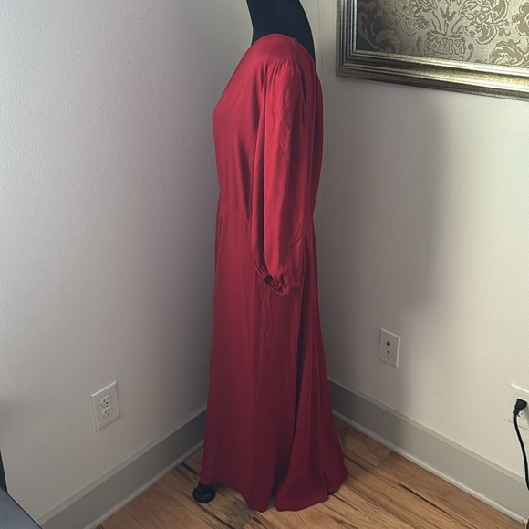 Reformation Lawrence Red Asymmetrical One-Shoulder Cocktail Dress Sz 12 - Picture 8 of 16